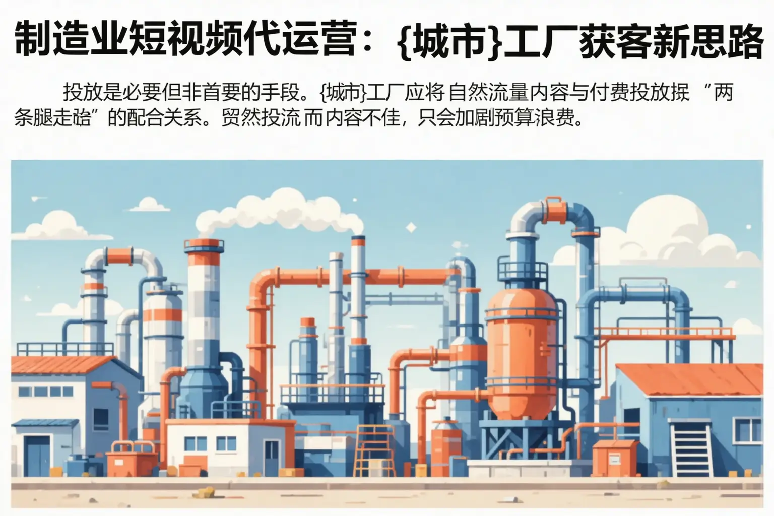 制造业短视频代运营:老边工厂获客新思路